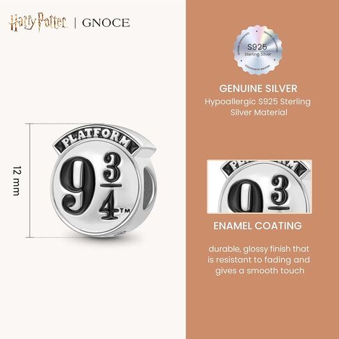 GNOCE Harry Potter Platform 9 ¾ سوار ساحر للنساء، S925 فضة استرليني متدلية ساحرة للنساء الزوجة، عيد الحب، مجوهرات عيد الأم in Saudi Arabia