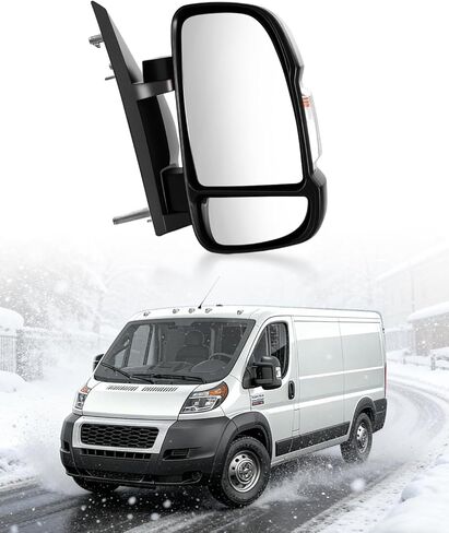 مرآة الجانب الأيمن للركاب لسيارة Dodge Ram ProMaster 1500 2500 3500 2014-2023، مرآة قابلة للطي يدويًا مع ضوء إشارة الانعطاف LED، استبدال يناسب CH1321417 in Saudi Arabia