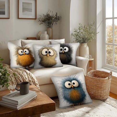 مضحك الدجاج رمي وسادة يغطي 18x18 مجموعة من 4، لطيف مزرعة الحيوان الفن التجريدي وسادة القضية ديكور المنزل، عيد الفصح الديك زهرية أريكة سرير الأريكة مهرجان ديكور غرفة المعيشة في الهواء الطلق in Kuwait