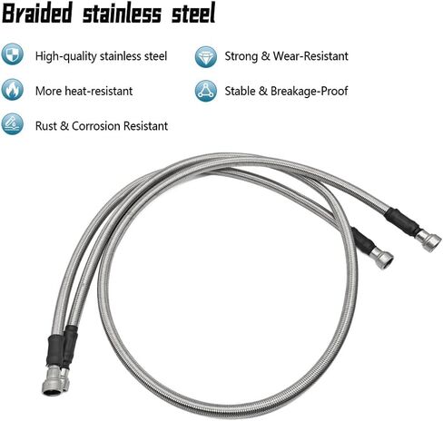 خراطيم خزان الوقود غير القابل للصدأ استبدال 15167372 15077513 متوافقة مع تشيفي سيلفرادو 2500HD 3500HD 6.6L 2001-2010 وGMC Sierra 2500HD 3500HD 6.6L 2001-2010 in Kuwait