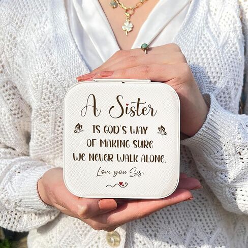 Sister Birthday Gift Sister Gifts from Sisters Jewelry Box for Women Mother's Day Gift for Sisters Jewelry Case in Saudi Arabia
