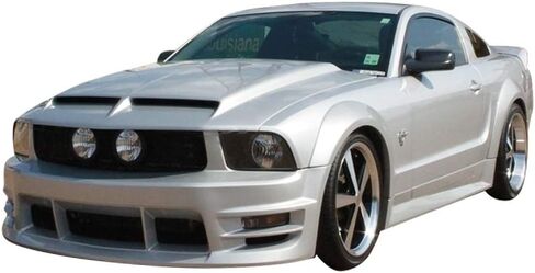 استبدال غطاء المصد الأمامي FREEMOTOR802 لموديلات 2005-2009 Ford Mustang V6، نمط المتسابق غير مطلي باللون الأسود PP المصد الأمامي لتحويل أجزاء طقم الجسم الخارجي in Saudi Arabia