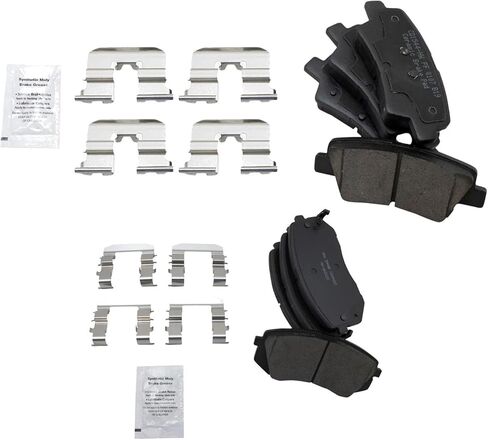 Front and Rear Brake Pad Set Ceramic Hardware Compatible with 2014-2016 Kia Cadenza 2015 Soul EV in Saudi Arabia