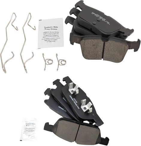 Front and Rear Brake Pad Set Ceramic Hardware Compatible with 2019-2021 Ford Edge 2019-2020 Lincoln Nautilus in Saudi Arabia