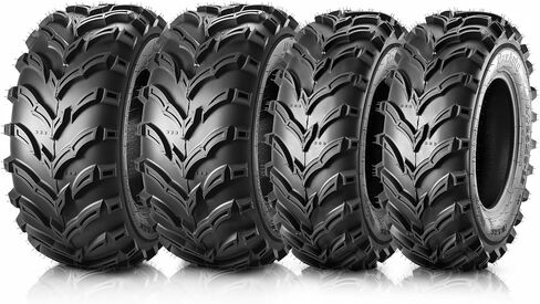 MaxAuto Set of 4 25x8-12 Front & 25x10-12 Rear ATV UTV Tires,25x8x12 25x10x12 Mud Trail Tires,6Ply,Tubeless in Kuwait