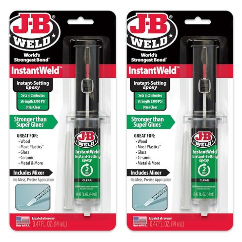 J-B Weld InstantWeld - Clear, 2 Minute Set Epoxy Adhesive, Static Mixer No Mess Application - 14ml in Saudi Arabia