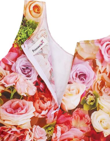 فستان للأطفال الصغار فساتين صيفية زهرية للفتيات، E91A، 3-4 سنوات (مقاس 110) in Kuwait