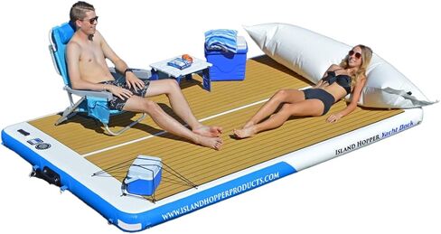 قوارب رياضية قابلة للنفخ، حوض لليخوت، مقاس 10 × 6 × 6 بوصات، منصة عائمة سميكة قابلة للنفخ in Kuwait