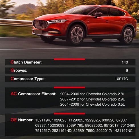 Cciyu تكييف وضاغط للهواء مخلب لشفروليه كولورادو لجي إم سي كانيون لهامر H3T ل ايسوزو i-280 i-290 i-350 i-370 التيار المتناوب ضاغط للسيارة in Kuwait
