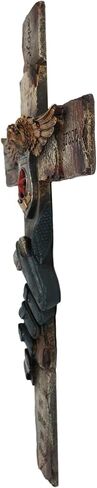 Ebros Gift Large Patriotic Men In Blue Police Officer Badge With Eagle And Gun In Holster Peace Hope Grace Wall Cross Plaque Decor Sculpture 20" H in Saudi Arabia