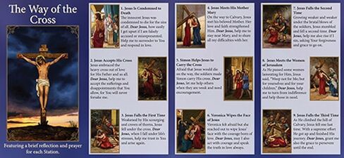 Christian Brands The Way of The Cross Holy Card Pamplet with Reflections and Prayers, Pack of 100 in Saudi Arabia