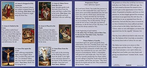 Christian Brands The Way of The Cross Holy Card Pamplet with Reflections and Prayers, Pack of 100 in Saudi Arabia