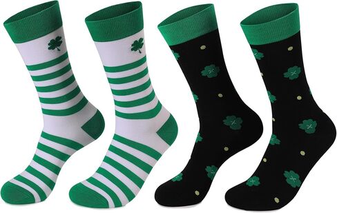 حزمة من 2 جوارب احتفالية مبتكرة لمنتصف الساق، جوارب مضحكة من مزيج القطن للرجال والنساء، مقاس 6-11 in Kuwait