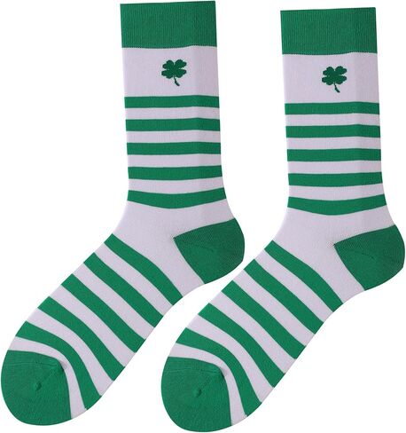 Pack 2 Festive Crew Socks Novelty Mid-Calf Socks Knitted-Cotton-Blend Funny Sock for Men Women Shoes Size 6-11 in Saudi Arabia