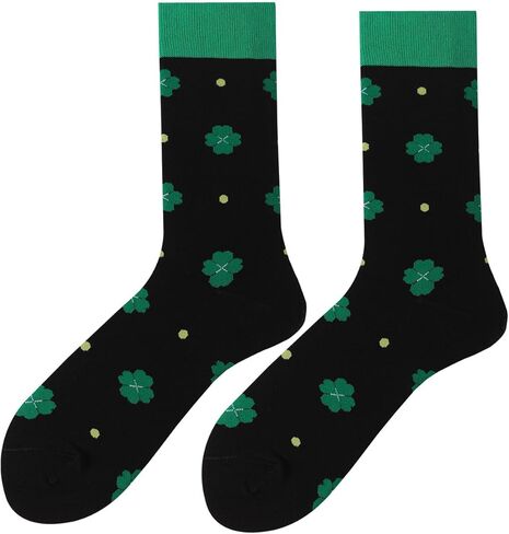 Pack 2 Festive Crew Socks Novelty Mid-Calf Socks Knitted-Cotton-Blend Funny Sock for Men Women Shoes Size 6-11 in Saudi Arabia