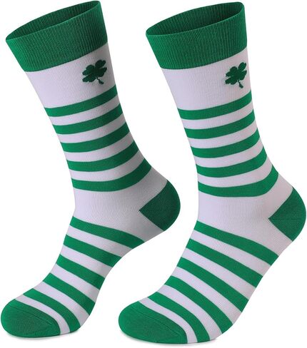Pack 2 Festive Crew Socks Novelty Mid-Calf Socks Knitted-Cotton-Blend Funny Sock for Men Women Shoes Size 6-11 in Saudi Arabia