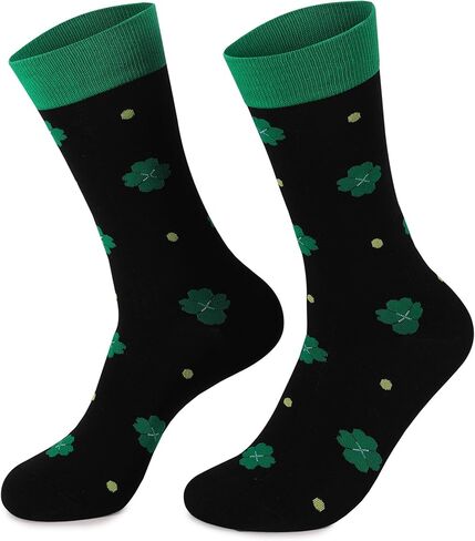 Pack 2 Festive Crew Socks Novelty Mid-Calf Socks Knitted-Cotton-Blend Funny Sock for Men Women Shoes Size 6-11 in Saudi Arabia