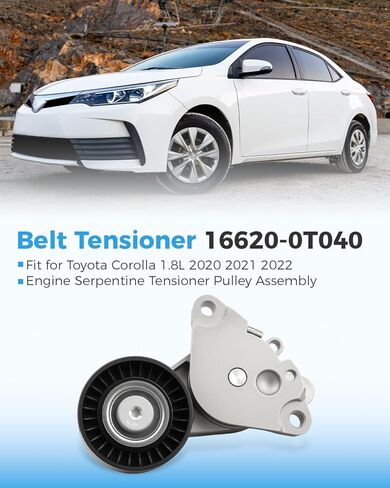 شداد الحزام 16620-0T040 مناسب لسيارة Toyota Corolla 1.8L 2020 2021 2022، مجموعة بكرة شداد المحرك الأفعواني in Saudi Arabia