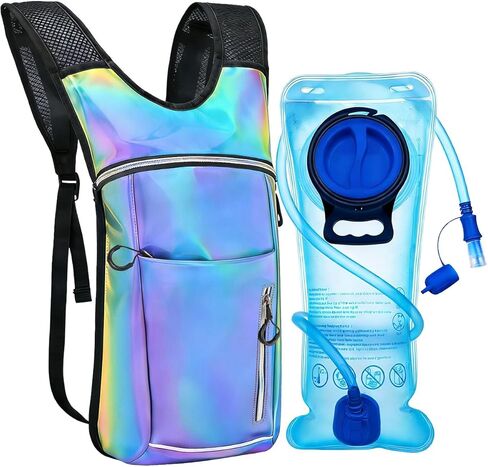 Hydration Backpack, Water Backpack with 2L Hydration Bladder, Rave Backpack Hydration Pack, Festival Essential for Raves, Hiking, Cycling, Climbing, Running, Outdoor, Camping and More in Saudi Arabia