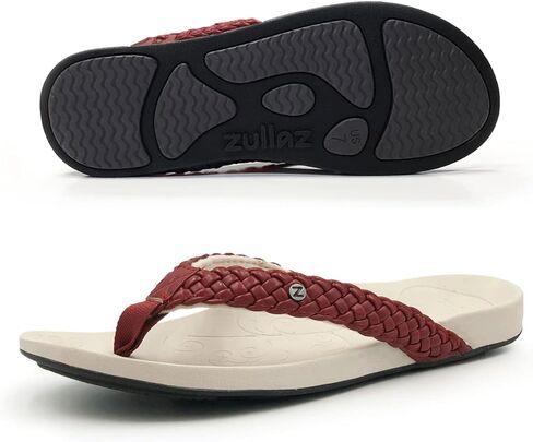 شبشب فليب فلوب لتقويم العظام من ميلا للنساء، صنادل أنيقة ومريحة لتقويم العظام مع دعم قوس ميكانيكي حيوي - حزام من الجلد الصناعي المضفر in Kuwait