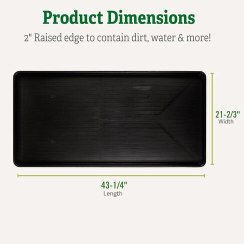 Gardener's Supply Company Jumbo Boot Tray | Multi-Purpose All Weather Waterproof Indoor and Outdoor Shoes Mat Made with 100% Recycled Plastic | 43-1/4" L x 21-2/3" W x 2" D in Saudi Arabia
