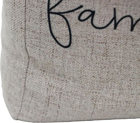 Paris Loft Weighted Fabric Door Stop with 'Family' Saying - Black, 4 lbs, 7.8 x 4.75 x 9 inches in Kuwait