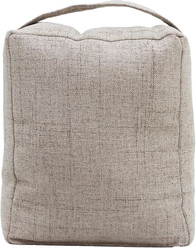 Paris Loft Weighted Fabric Door Stop with 'Family' Saying - Black, 4 lbs, 7.8 x 4.75 x 9 inches in Kuwait