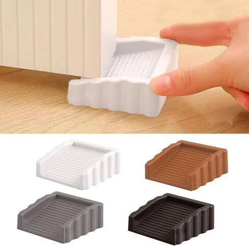 4 عبوات من سدادات الأبواب المطاطية، 4 ألوان توقف سدادة باب مكعبة ثنائية الاتجاه، حاجز باب صغير الحجم in Kuwait