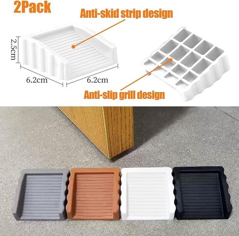 4 عبوات من سدادات الأبواب المطاطية، 4 ألوان توقف سدادة باب مكعبة ثنائية الاتجاه، حاجز باب صغير الحجم in Kuwait
