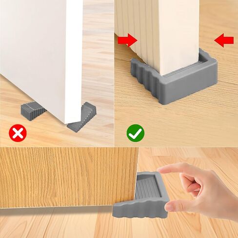 4 عبوات من سدادات الأبواب المطاطية، 4 ألوان توقف سدادة باب مكعبة ثنائية الاتجاه، حاجز باب صغير الحجم in Kuwait