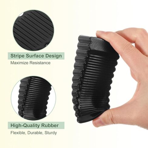 2 Pcs Door Stoppers for Bottom of Door, 28mm/1.10 Inch Door Stops, Rubber Door Stopper Wedge Anti Slip, Window Stopper Door Stackable, Black in Saudi Arabia