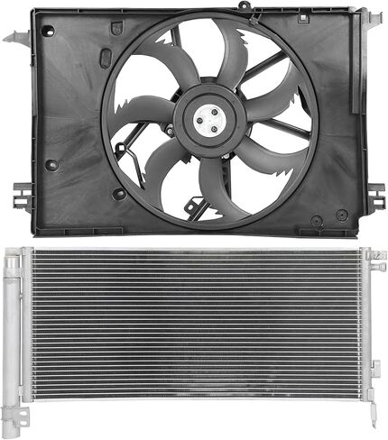 Radiator Cooling Fan Assembly Compatible with 2019-2021 for Toyota for RAV4 2.5L 2021 for Toyota for Venza 2.5L,Radiator Fan Direct Fit Replacement for Engine Cooling Fan & Engine A/C Condenser in Saudi Arabia