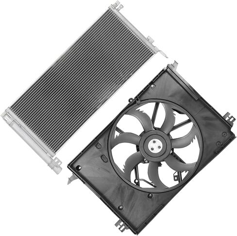 Radiator Cooling Fan Assembly Compatible with 2019-2021 for Toyota for RAV4 2.5L 2021 for Toyota for Venza 2.5L,Radiator Fan Direct Fit Replacement for Engine Cooling Fan & Engine A/C Condenser in Saudi Arabia