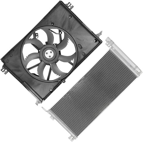 Radiator Cooling Fan Assembly Compatible with 2019-2021 for Toyota for RAV4 2.5L 2021 for Toyota for Venza 2.5L,Radiator Fan Direct Fit Replacement for Engine Cooling Fan & Engine A/C Condenser in Saudi Arabia