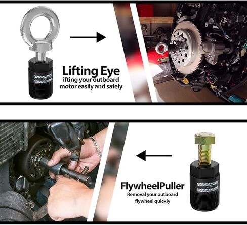 1PZ FPR-8SA 91-849154T1 Flywheel Puller Removal Tool 91-90455-1 Lift Ring Set Compatible with Mercury Mariner Force Yamaha Outboard Flywheel Puller Lifting Eye Tool in Saudi Arabia
