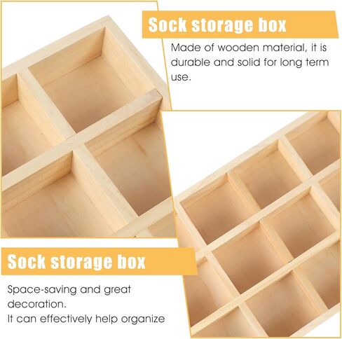 2 Pack Wooden Sorting Tray Grid Display Wood Divided Organizer Rectangular Vanish Finished Section Box for Rings Earrings Necklaces Bracelets (12 Compartments, 12.9 x 9.1 x 1.55 Inch) in Kuwait