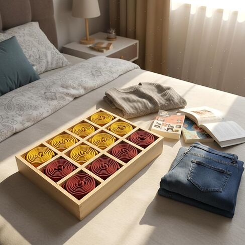 2 Pack Wooden Sorting Tray Grid Display Wood Divided Organizer Rectangular Vanish Finished Section Box for Rings Earrings Necklaces Bracelets (12 Compartments, 12.9 x 9.1 x 1.55 Inch) in Kuwait