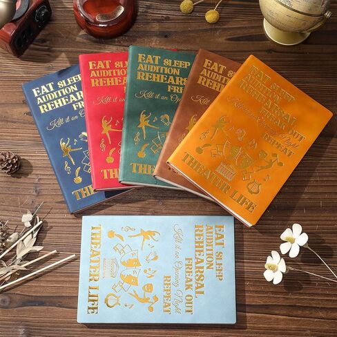 6 Pack Theater Life Leather Notebook Theater Life Gifts Bulk Funny Actress Actor Gifts for Drama Actor Actress Movie Lovers Director Drama Teacher in Saudi Arabia