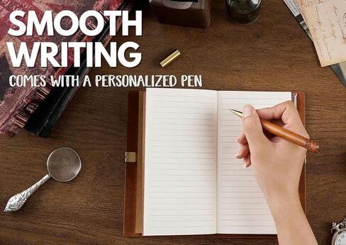 InnoBeta Personalized Gifts for Men, Women, Journal Notebook for Christmas, Birthday, Refillable Sketchbook, Travel Diary, Lined Planner, 7x5 Inches, Brown, H in Saudi Arabia