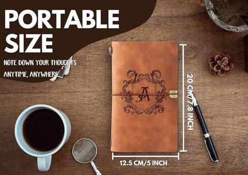 InnoBeta Personalized Gifts for Men, Women, Journal Notebook for Christmas, Birthday, Refillable Sketchbook, Travel Diary, Lined Planner, 7x5 Inches, Brown, H in Saudi Arabia