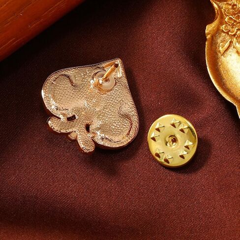 4 قطعة بطاقات اللعب دبابيس سترات مزخرفة بالمينا القلب نادي بوكر بروش دبوس شارات طوق ظهره وشاح قبعة ديكور in Kuwait