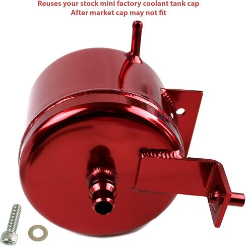 Kuda Moda Red Anodized Aluminum Alloy Coolant Reservoir Expansion Tank Compatible with Mini Cooper S R56 R57 R58 R59 in Saudi Arabia