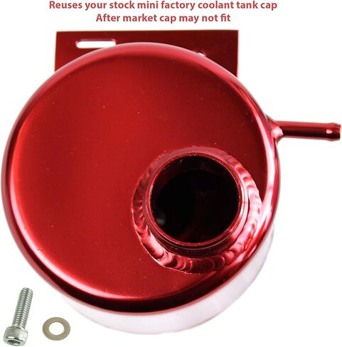 Kuda Moda Red Anodized Aluminum Alloy Coolant Reservoir Expansion Tank Compatible with Mini Cooper S R56 R57 R58 R59 in Saudi Arabia