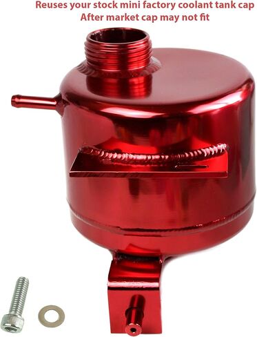 Kuda Moda Red Anodized Aluminum Alloy Coolant Reservoir Expansion Tank Compatible with Mini Cooper S R56 R57 R58 R59 in Saudi Arabia