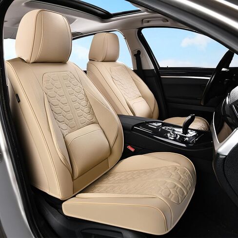 Huidasource Black Leather Seat Covers, Car Seat Cover Front and Back Seats Full Set, 360° Full Wrap Seat Cushion Covers Protector 5 Seats Universal Fit for Most Cars SUV Trucks in Saudi Arabia