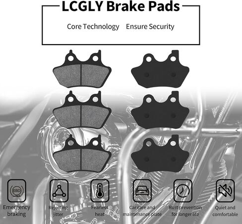3 pairs Front & Rear Brake Pads for Harley FLHTCU-I Electra Glide Ultra Classic/Standard,FLHRCi Road King Classic,Touring FLHT, Dyna Low Rider,FXDLi,Road Glide,Sportster Sport XL1200 S 2000-2007 in Saudi Arabia