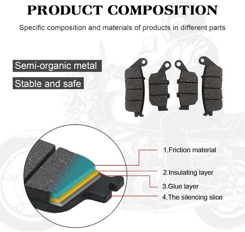 Front Rear Brake Pads for Honda CB300F CB500F CB500X/XA CBR250R CBR300R CBR500R/RA CTX700 CMX300/A CMX500/A NC700 NC750 2011-2023 in Saudi Arabia