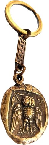 Iconsgr Athenian Two Sided Keyring with Goddess Athena and the Owl of Wisdom in Saudi Arabia