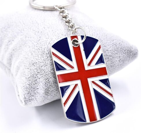 NISCAYA UK Flag Key Chain Metal Car Key Ring Pendant Union Jack Keyring GB British Flag Travel Souvenir Jewelry in Saudi Arabia