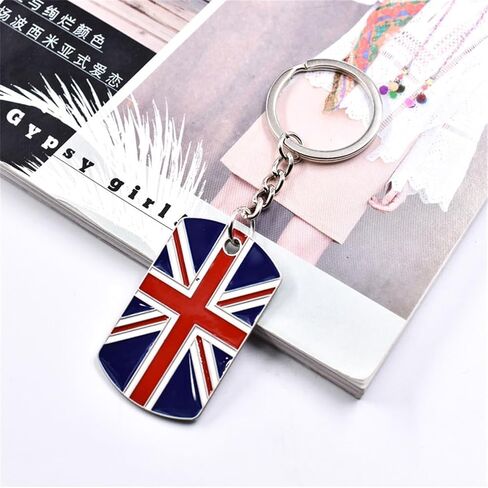 NISCAYA UK Flag Key Chain Metal Car Key Ring Pendant Union Jack Keyring GB British Flag Travel Souvenir Jewelry in Saudi Arabia